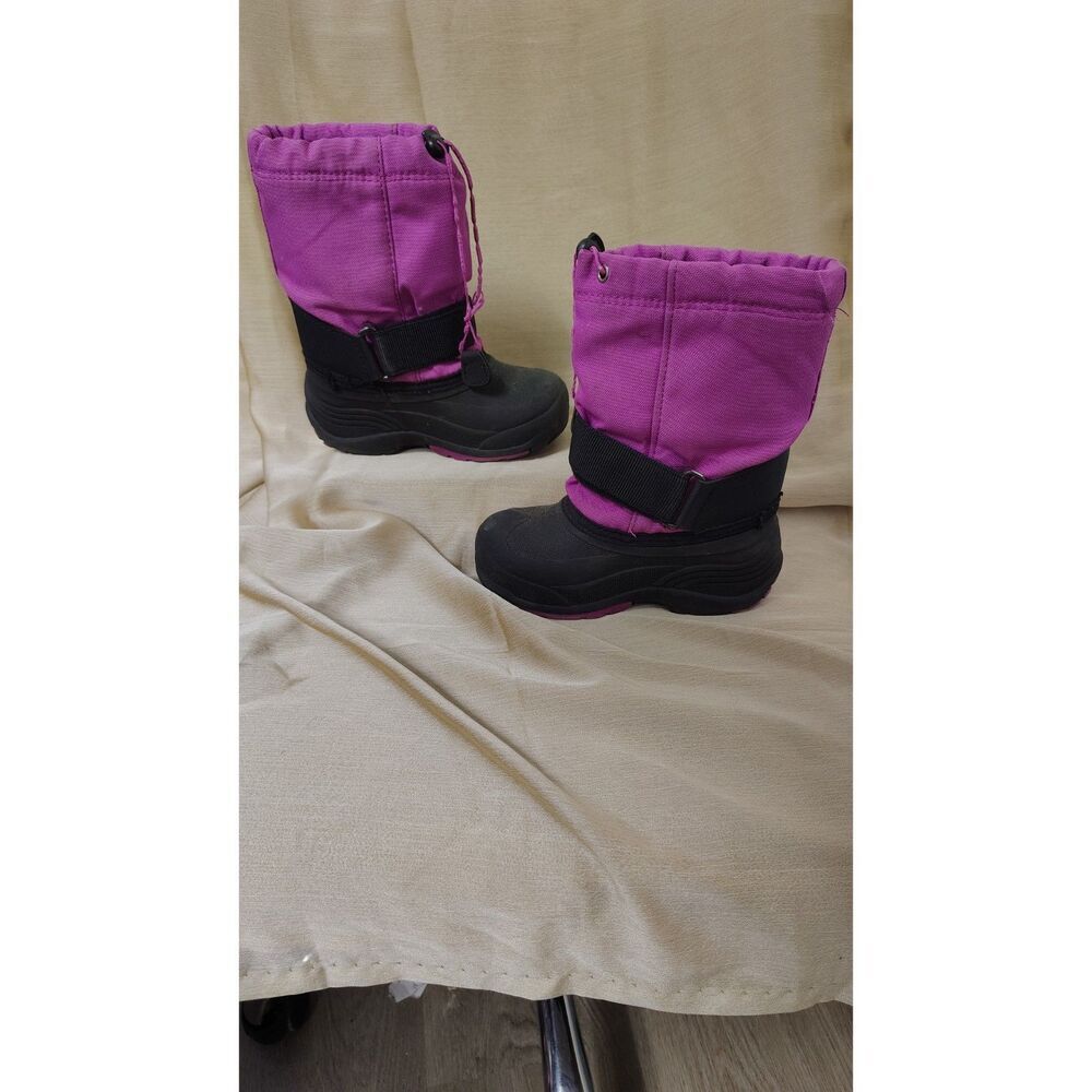 Kamik Girls Size 10 Purple and Black Snow Boots